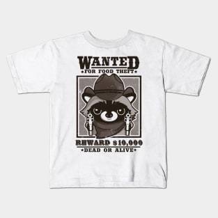 Wanted racoon Kids T-Shirt